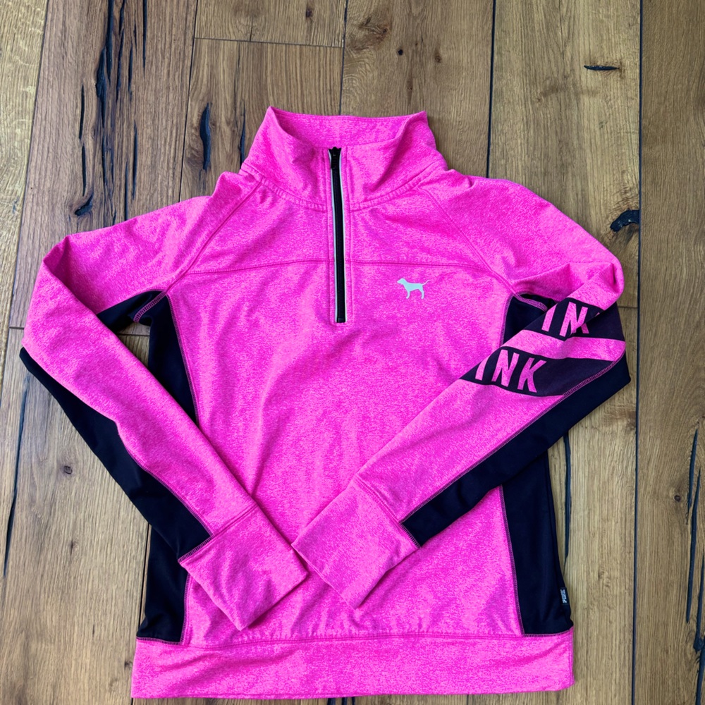 PINK Long Sleeve 3/4 zipper - SZ Medium